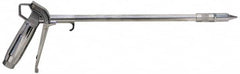 Coilhose Pneumatics - 150 Max psi High Flow Conical Nozzle Pistol Grip Blow Gun - 1/4 NPT, 36" Tube Length, Chrome Plated Aluminum & Brass, Aluminum Extension - Exact Tooling