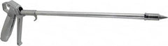 Coilhose Pneumatics - 150 Max psi High Flow Conical Nozzle Pistol Grip Blow Gun - 1/4 NPT, 12" Tube Length, Chrome Plated Aluminum & Brass, Aluminum Extension - Exact Tooling