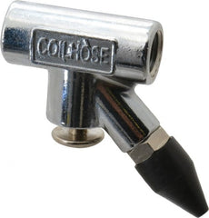 Coilhose Pneumatics - 150 Max psi Rubber Inline Blow Gun - 1/4 NPT, 3/4" Tube Length, Chrome Plated Zinc - Exact Tooling