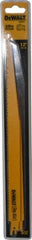 DeWALT - 12" Long, Bi-Metal Reciprocating Saw Blade - Tapered Profile, 5 to 8 TPI, Toothed Edge, Universal Shank - Exact Tooling