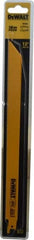 DeWALT - 12" Long x 3/4" Thick, Bi-Metal Reciprocating Saw Blade - Straight Profile, 14 TPI, Toothed Edge, Universal Shank - Exact Tooling