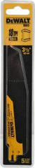 DeWALT - 3-1/2" Long x 3/4" Thick, Bi-Metal Reciprocating Saw Blade - Scroll Profile, 18 TPI, Toothed Edge, Universal Shank - Exact Tooling