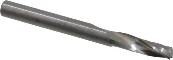 Onsrud - 3/16" Cutting Diam x 5/8" Length of Cut, 1 Flute, Upcut Spiral Router Bit - Uncoated, Right Hand Cut, Solid Carbide, 2" OAL x 3/16" Shank Diam, Single Edge, 21° Helix Angle - Exact Tooling