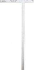 Johnson Level & Tool - 47" Blade Length x 1-1/2" Blade Width, 22" Base Length x 2" Base Width Aluminum Square - 0.008" Accuracy - Exact Tooling