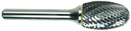 SE-1L6 1/4 x 3/8 x 1/4 x 6" SH Dbl Cut - CBD - Burr - Exact Tooling