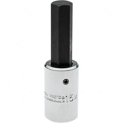 Proto - 1/2" Drive, 15mm Hex Bit Socket - 3-5/8" OAL, 1" Bit Length - Exact Tooling