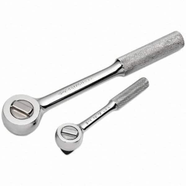 SK - Round Head - Chrome Finish, 6-1/2" OAL, 60 Gear Teeth - Exact Tooling