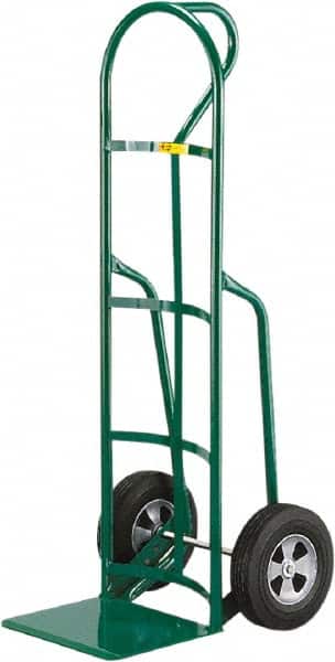 Little Giant - 800 Lb Capacity 49" OAH Hand Truck - 12 x 14" Base Plate, Loop Handle, Steel, Solid Rubber Wheels - Exact Tooling