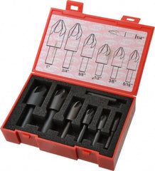 Keo - 7 Piece, 1/4 to 1" Head Diam, 82° Included Angle, Single End Countersink Set - Exact Tooling