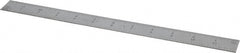 SPI - 12" Long, 1/64, 1/32, 1/16, 1/8" Graduation, Rigid Steel Rule - 4R Graduation Style, 1" Wide, Silver, Satin Chrome Finish - Exact Tooling