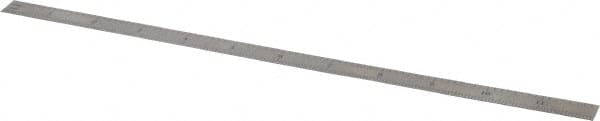 SPI - 12" Long, 1/64, 1/32, 1/16, 1/8" Graduation, Flexible Stainless Steel Rule - 4R Graduation Style, 1/2" Wide, Silver, Polished Finish - Exact Tooling