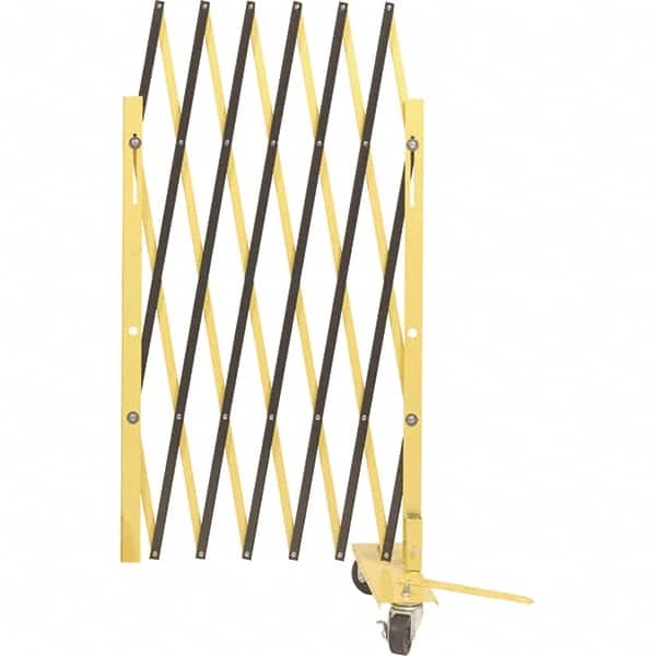 Illinois Engineered Products - 40" High Portable Barrier Gates - Galvanized Steel, Yellow/Black - Exact Tooling