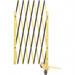 Illinois Engineered Products - 40" High Portable Barrier Gates - Galvanized Steel, Yellow/Black - Exact Tooling