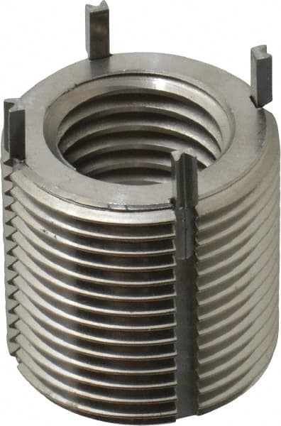 Recoil - M20x2.50 Internal, M30x2.00 External, 30mm Insert Length, Heavy Duty Keylocking Thread Inserts - Stainless Steel, Passivated Finish, Grade 303 - Exact Tooling