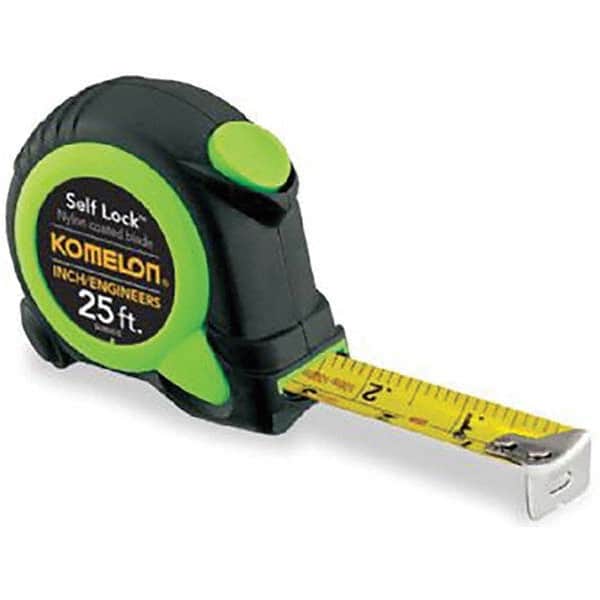 Komelon - 25' x 1" Yellow Blade Tape Measure - Exact Tooling