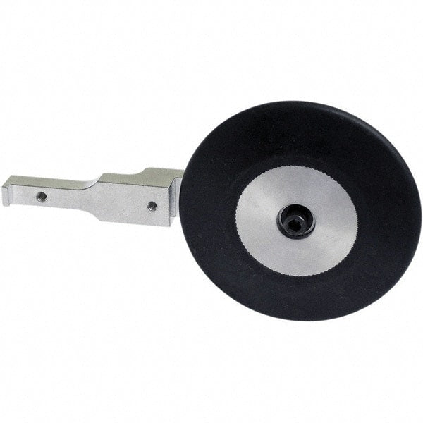 Dynabrade - 1/2" Wide Contact Arm - 24" Belt Length x 1" Belt Width, Round Radius, Rubber, 70" Contact Wheel Diam - Exact Tooling