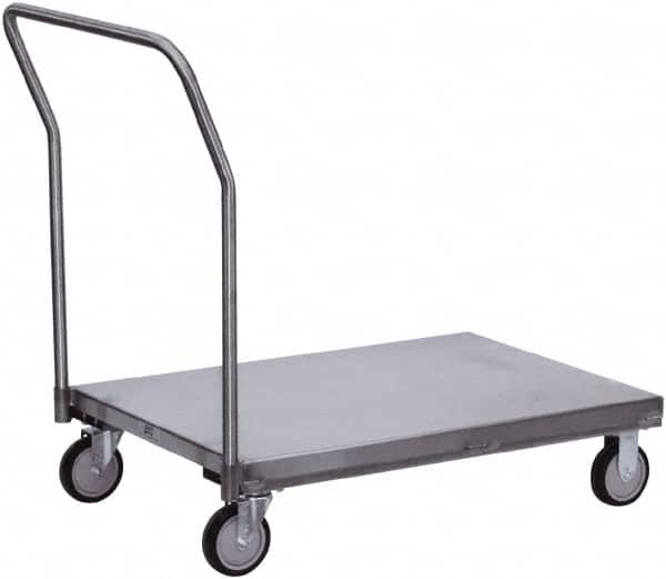Jamco - 1,200 Lb Capacity Stainless Steel Platform Truck - Stainless Steel Deck, 30" OAW, 60" Platform Length, Urethane Casters - Exact Tooling
