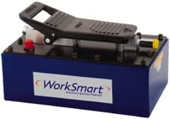 Value Collection - 10,000 psi Air-Hydraulic Pump & Jack - 231.9 Cu In Oil Capacity, Use with Single Acting Cylinders, Advance, Hold & Retract - Exact Tooling