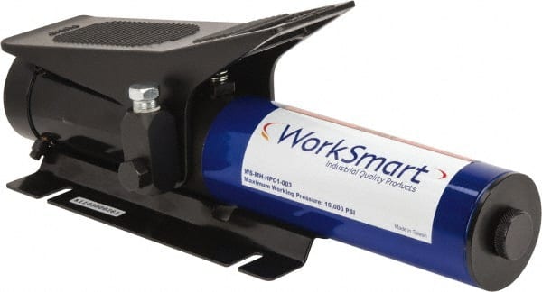 Value Collection - 10,000 psi Air-Hydraulic Pump & Jack - 36.6 Cu In Oil Capacity, Use with Single Acting Cylinders, Advance, Hold & Retract - Exact Tooling