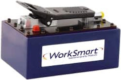 Value Collection - 10,000 psi Air-Hydraulic Pump & Jack - 460.6 Cu In Oil Capacity, Use with Single Acting Cylinders, Advance, Hold & Retract - Exact Tooling