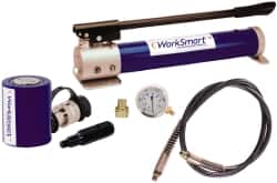 Value Collection - 30 Ton Capacity, Cylinder No. 59755397, Manual Hydraulic Pump & Cylinder Set - Pump No. 59754929 - Exact Tooling