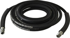 Value Collection - 1/4" Inside Diam x 3/8 NPT 20' Hydraulic Pump Hose - 10,000 psi, 59755199 Opposite End, Rubber - Exact Tooling