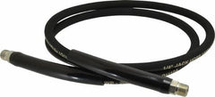 Value Collection - 1/4" Inside Diam x 3/8 NPT 6' Hydraulic Pump Hose - 10,000 psi, 3/8 NPTF Male Opposite End, Rubber - Exact Tooling