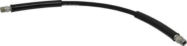 Value Collection - 1/4" Inside Diam x 3/8 NPT 2' Hydraulic Pump Hose - 10,000 psi, 3/8 NPTF Male Opposite End, Rubber - Exact Tooling