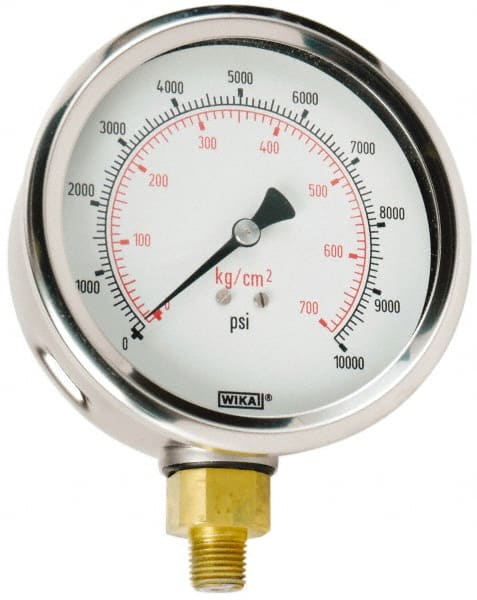 Value Collection - 0 to 10000 Scale Range Pressure Dry Gauge - 1.5 Percent of Scale Accuracy - Exact Tooling