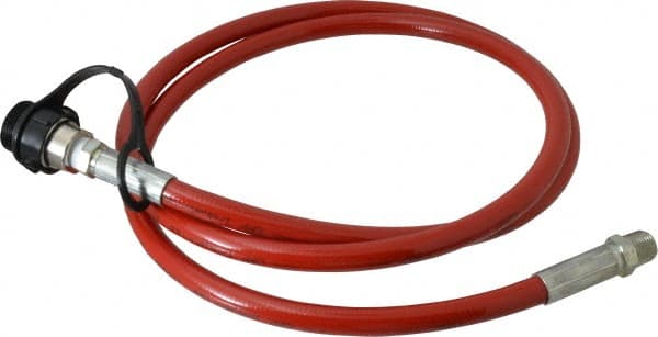 Value Collection - 1/4" Inside Diam x 3/8 NPT 6' Hydraulic Pump Hose - 10,000 psi, 59755199 Opposite End, Thermoplastic - Exact Tooling