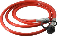 Value Collection - 1/4" Inside Diam x 3/8 NPT 10' Hydraulic Pump Hose - 10,000 psi, 59755199 Opposite End, Thermoplastic - Exact Tooling