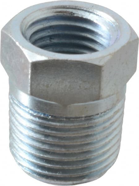 Value Collection - 3/8 Male & 1/4 Female NPTF Steel Hydraulic Hose Bushing - 10,000 psi - Exact Tooling