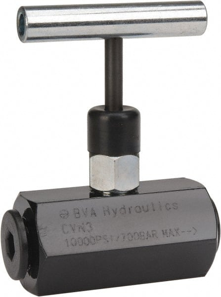 Value Collection - 3/8-18 Inlet Steel Hydraulic Control Valve - 3/8-18 Thread, 10,000 psi, 1.45" Wide x 2.52" Long - Exact Tooling