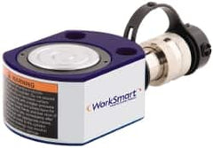 Value Collection - 20 Ton, 0.43" Stroke, 1.88 Cu In Oil Capacity, Portable Hydraulic Flat Body Cylinder - 4.38 Sq In Effective Area, 2.01" Lowered Ht., 2.44" Max Ht., 2.36" Cyl Bore Diam, 2" Plunger Rod Diam, 10,000 Max psi - Exact Tooling