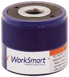 Value Collection - 12 Ton, 0.31" Stroke, 0.89 Cu In Oil Capacity, Portable Hydraulic Hollow Hole Cylinder - 2.91 Sq In Effective Area, 2.36" Lowered Ht., 2.67" Max Ht., 1.92" Cyl Bore Diam, 1.38" Plunger Rod Diam, 10,000 Max psi - Exact Tooling