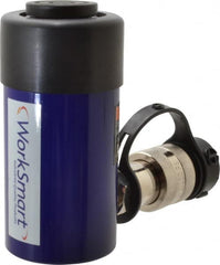 Value Collection - 10 Ton, 2.01" Stroke, 4.5 Cu In Oil Capacity, Portable Hydraulic Single Acting Cylinder - 2.24 Sq In Effective Area, 4.84" Lowered Ht., 6.85" Max Ht., 1.69" Cyl Bore Diam, 1.49" Plunger Rod Diam, 10,000 Max psi - Exact Tooling