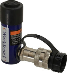 Value Collection - 5 Ton, 1" Stroke, 1 Cu In Oil Capacity, Portable Hydraulic Single Acting Cylinder - 1 Sq In Effective Area, 4.58" Lowered Ht., 5.58" Max Ht., 1.13" Cyl Bore Diam, 1" Plunger Rod Diam, 10,000 Max psi - Exact Tooling