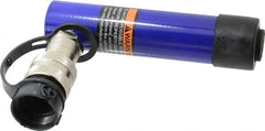 Value Collection - 5 Ton, 3.07" Stroke, 3.07 Cu In Oil Capacity, Portable Hydraulic Single Acting Cylinder - 1 Sq In Effective Area, 6.65" Lowered Ht., 9.72" Max Ht., 1.13" Cyl Bore Diam, 1" Plunger Rod Diam, 10,000 Max psi - Exact Tooling