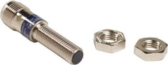 Telemecanique Sensors - PNP, 1.5mm Detection, Cylinder Shielded, Inductive Proximity Sensor - 3 Wires, IP67, 12 to 24 VDC, M12x1 Thread, 45mm Long x 0.39 Inch Wide - Exact Tooling