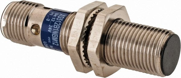 Telemecanique Sensors - NPN, NC, 2mm Detection, Cylinder Shielded, Inductive Proximity Sensor - 3 Wires, IP67, IP69K, 12 to 24 VDC, M12x1 Thread, 50mm Long x 0.71 Inch Wide - Exact Tooling