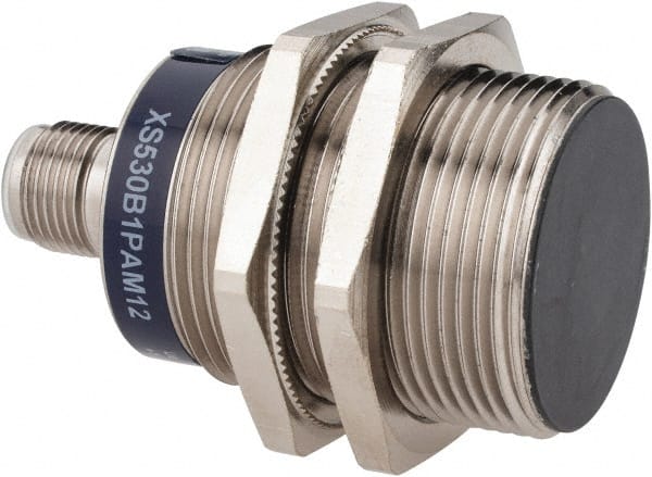 Telemecanique Sensors - PNP, 10mm Detection, Cylinder Shielded, Inductive Proximity Sensor - 3 Wires, IP67, IP69K, 12 to 24 VDC, M30x1.5 Thread, 50.7mm Long - Exact Tooling