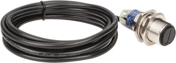 Telemecanique Sensors - Cable Connector, 4m Nominal Distance, Shock and Vibration Resistant, Retroreflective Photoelectric Sensor - 12 to 24 VDC, 500 Hz, Nickel Plated Brass, 1.81 Inch Long x 0.71 Inch Wide - Exact Tooling