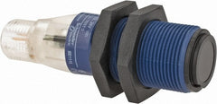 Telemecanique Sensors - 4 Pin M12 Connector, 15m Nominal Distance, Shock and Vibration Resistant, Through Beam Photoelectric Sensor - 12 to 24 VDC, 500 Hz, PBT, 60mm Long x 18mm Wide - Exact Tooling