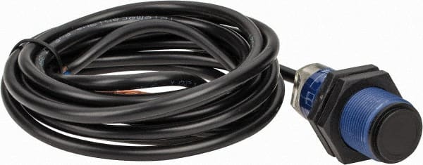 Telemecanique Sensors - Cable Connector, 15m Nominal Distance, Shock and Vibration Resistant, Through Beam Photoelectric Sensor - 12 to 24 VDC, 500 Hz, PBT, 1.81 Inch Long x 0.71 Inch Wide - Exact Tooling