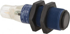 Telemecanique Sensors - 4 Pin M12 Connector, 15m Nominal Distance, Shock and Vibration Resistant, Through Beam Photoelectric Sensor - 12 to 24 VDC, 500 Hz, PBT, 2.36 Inch Long x 0.71 Inch Wide - Exact Tooling