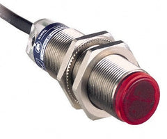 Telemecanique Sensors - Cable Connector, 1m Nominal Distance, Shock and Vibration Resistant, Diffused Photoelectric Sensor - 12 to 24 VDC, 500 Hz, Brass, 62mm Long x 18mm Wide x 7 Inch High - Exact Tooling