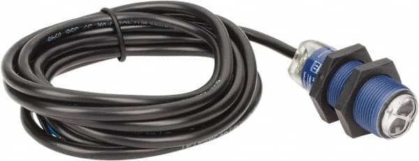 Telemecanique Sensors - Cable Connector, 0.1m Nominal Distance, Shock and Vibration Resistant, Diffused Photoelectric Sensor - 12 to 24 VDC, 500 Hz, PBT, 1.81 Inch Long x 0.71 Inch Wide - Exact Tooling