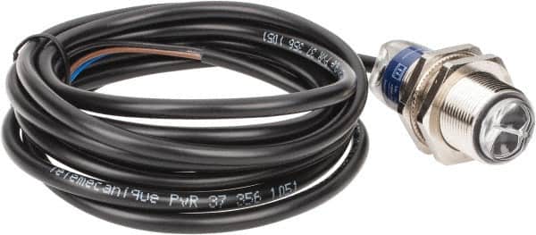 Telemecanique Sensors - Cable Connector, 0.1m Nominal Distance, Shock and Vibration Resistant, Diffused Photoelectric Sensor - 12 to 24 VDC, 500 Hz, Nickel Plated Brass, 1.81 Inch Long x 0.71 Inch Wide - Exact Tooling