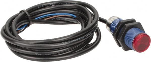 Telemecanique Sensors - Cable Connector, 2m Nominal Distance, Shock and Vibration Resistant, Polarized Retroreflective Photoelectric Sensor - 12 to 24 VDC, 500 Hz, PBT, 1.89 Inch Long x 0.71 Inch Wide - Exact Tooling