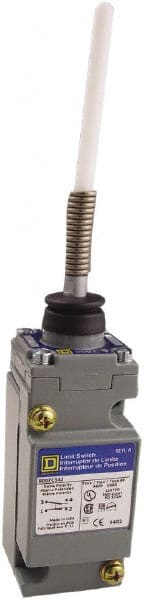 Square D - SPDT, NC/NO, 600 VAC at 1.20 Amp, 600 VDC at 0.10 Amp, Screw Terminal, Wobble Stick Actuator, General Purpose Limit Switch - 1, 2, 4, 6, 12, 13, 6P NEMA Rating, IP66 IPR Rating - Exact Tooling